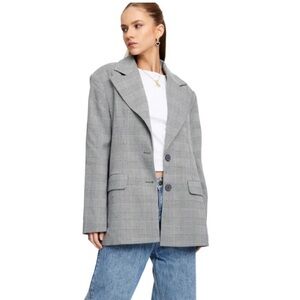 NWOT Lioness Evanescence Blazer in Grey Check